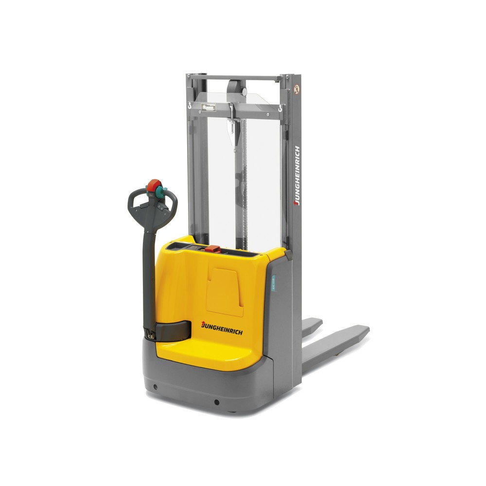 Produktabbildung Nr. 1: Jungheinrich EJC 112/DZ electric high-lift stacker truck, three-stage telescopic mast, lift height 4,390 mm, load capacity 1,200 kg, proportional hydraulics, Aquamatic